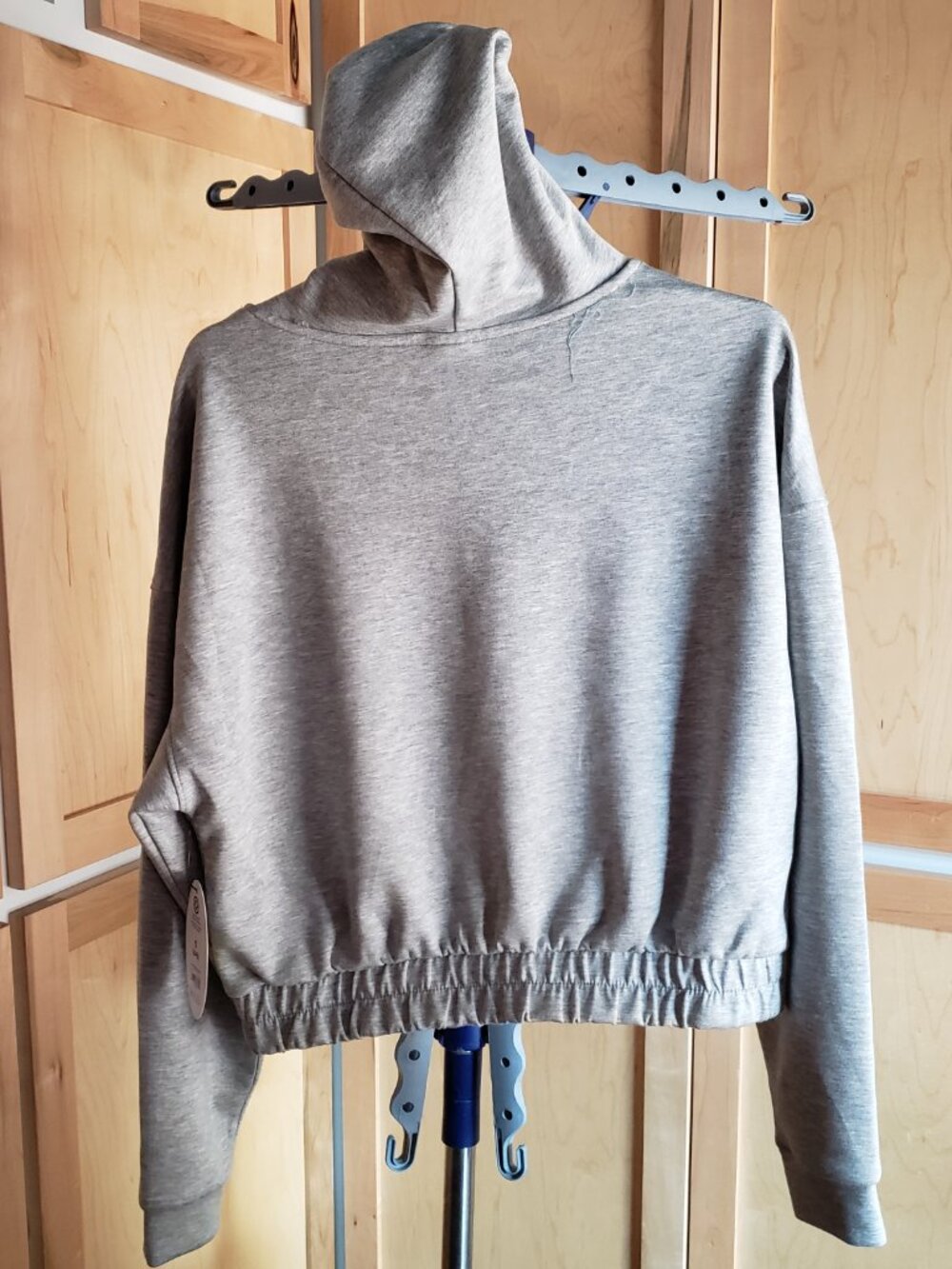 BNWT SCOOP ultra soft Scubaknit pullover hoodie heather grey (S) 4-6 - Picture 4 of 5